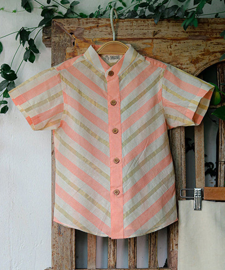 Eka white handwoven cotton shirt