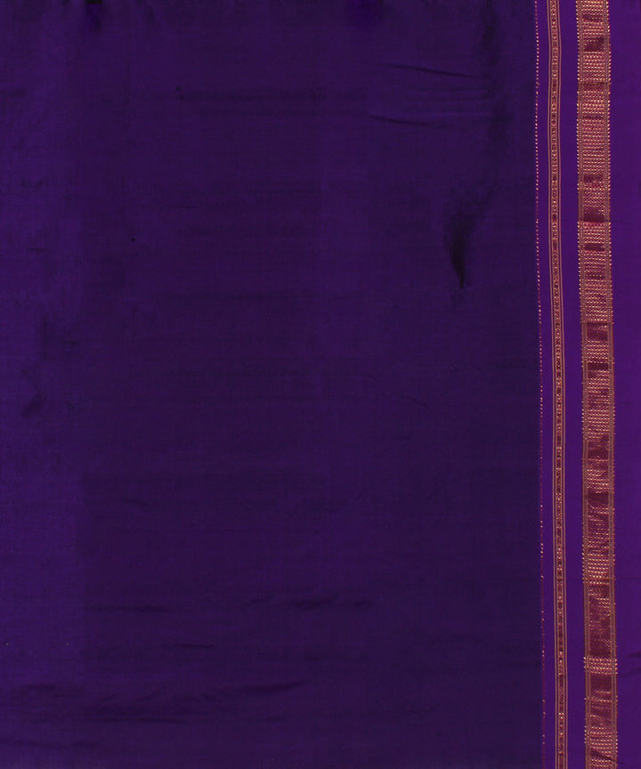 Grey blue handwoven ilkal silk saree