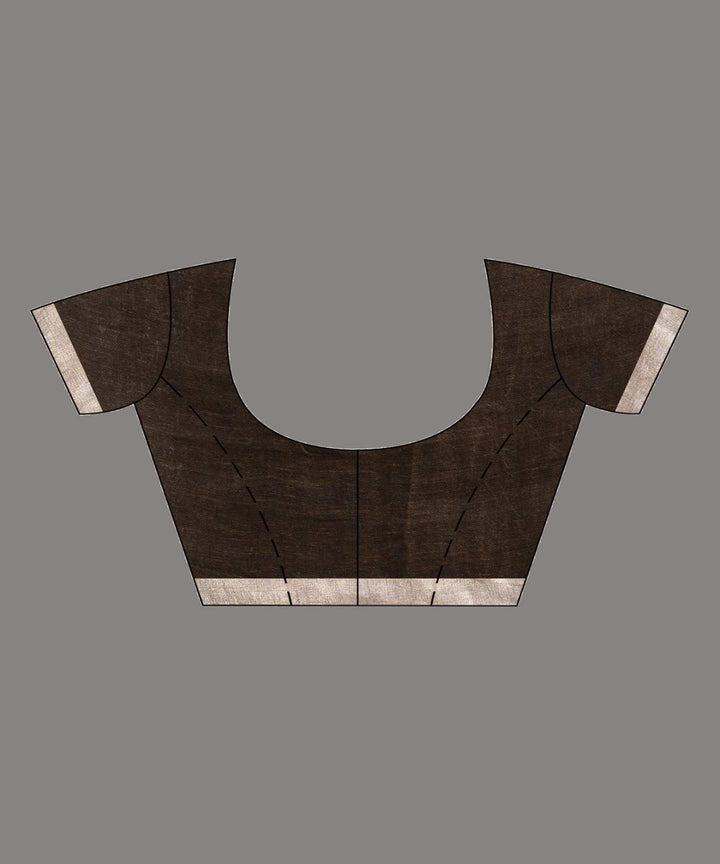 Brown handloom bengal linen saree