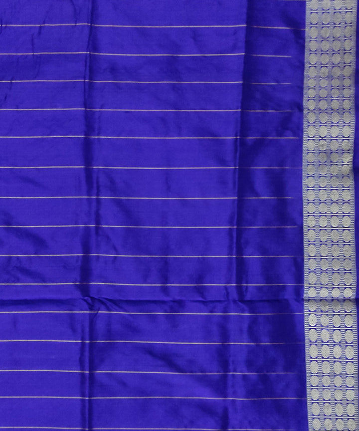 Purple royal blue silk handloom sambalpuri saree