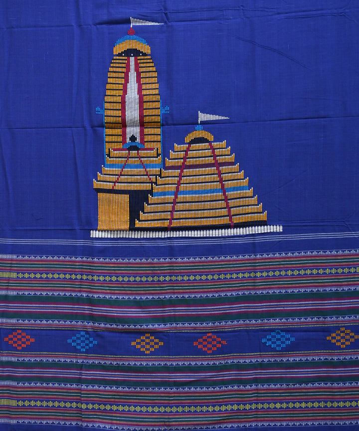 Dark blue multi colour Handmade Cotton Dhala pathara parada