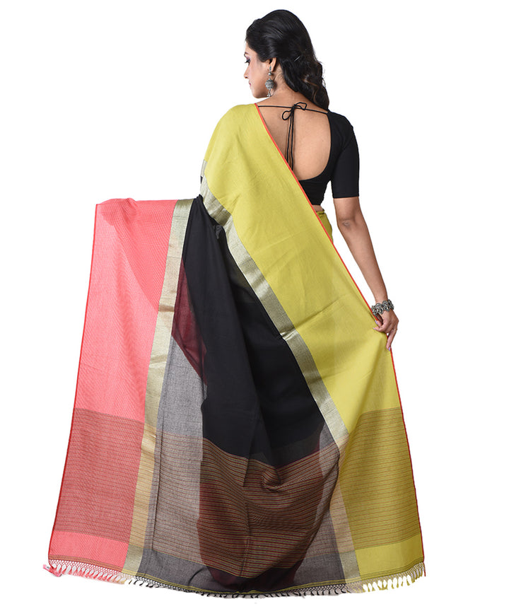 Multicolor cotton handloom shantipuri saree