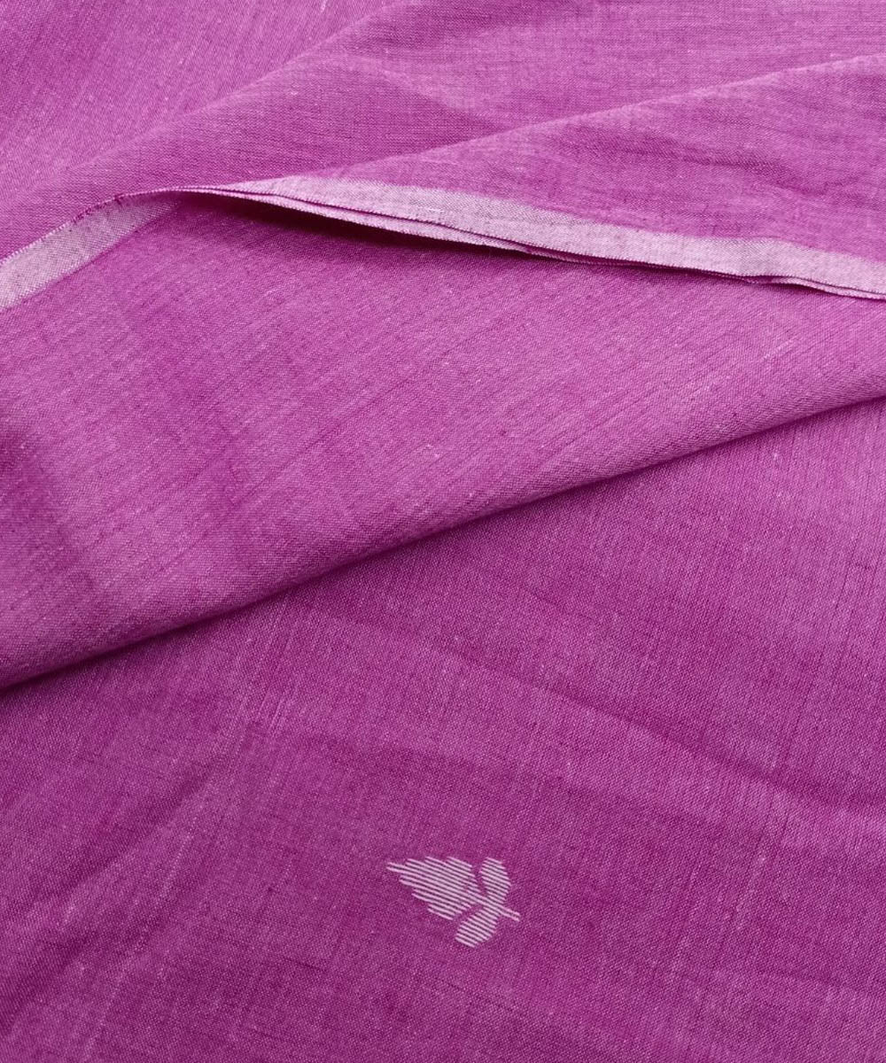 Pink buti handwoven cotton jamdani fabric