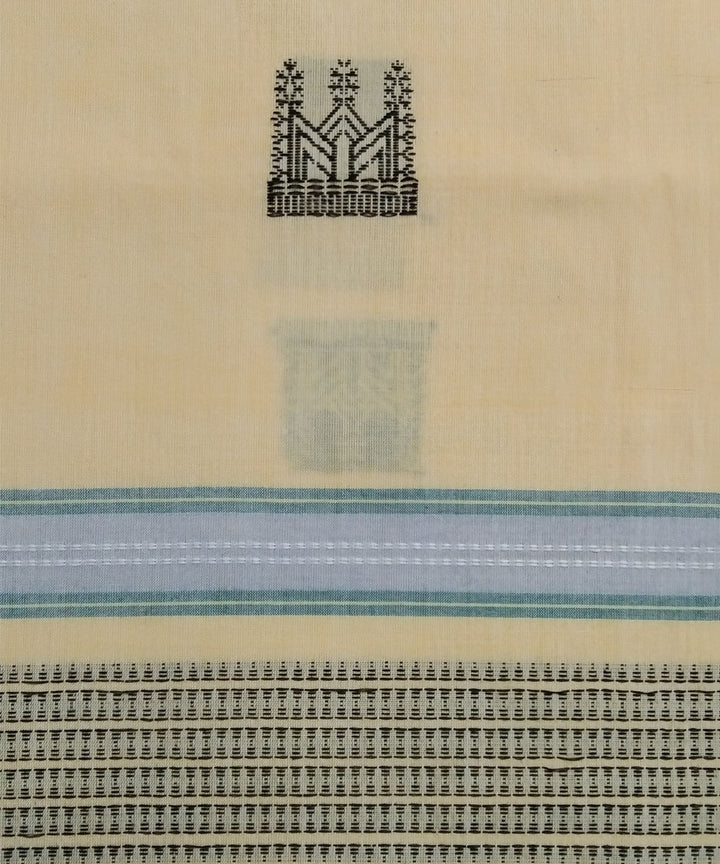 2.5 mtr cream handwoven cotton bomkai kurta material
