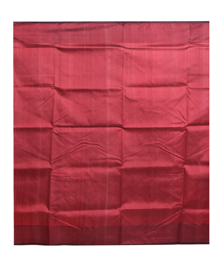 Maroon handwoven silk saree