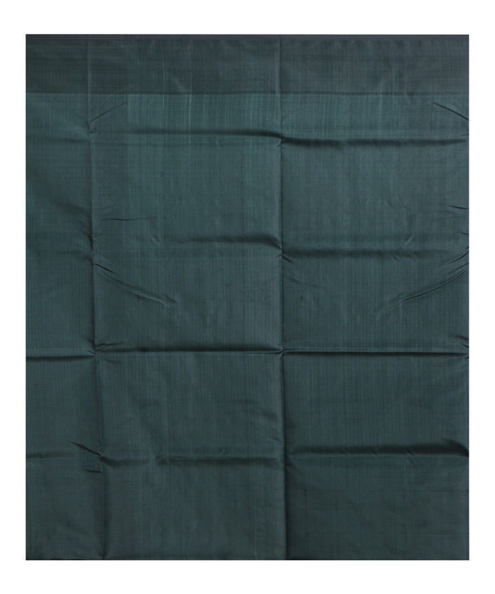 Dark green handwoven silk saree