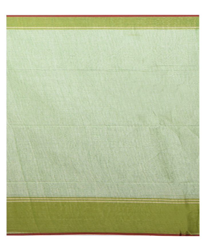 Light green shantipuri handloom cotton saree