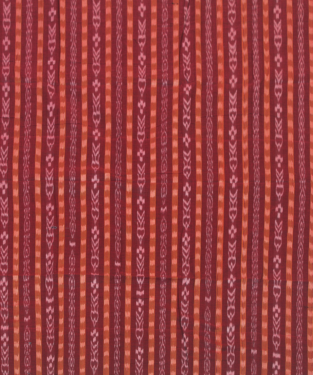 2.4 m maroon handwoven nuapatna cotton kurta material