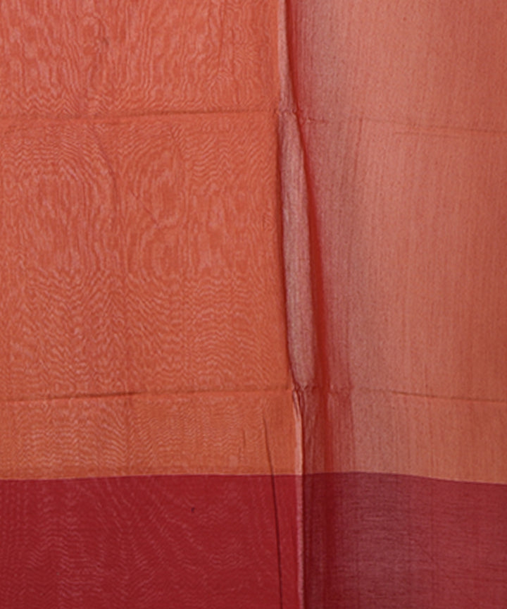 Brown maroon handloom cotton shantipuri saree