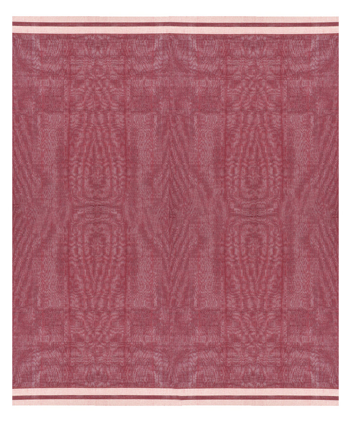 Maroon white handloom cotton shantipuri saree