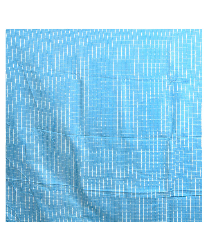 Beige sky blue handwoven tussar silk saree
