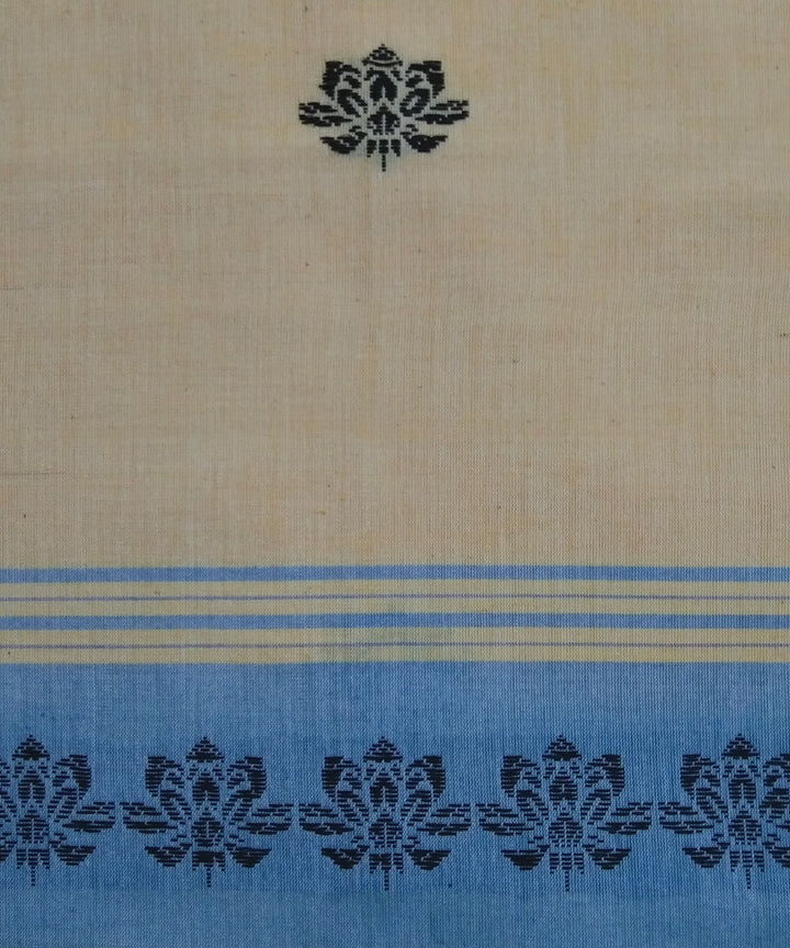 2.5 mtr cream white handloom cotton bomkai kurta material