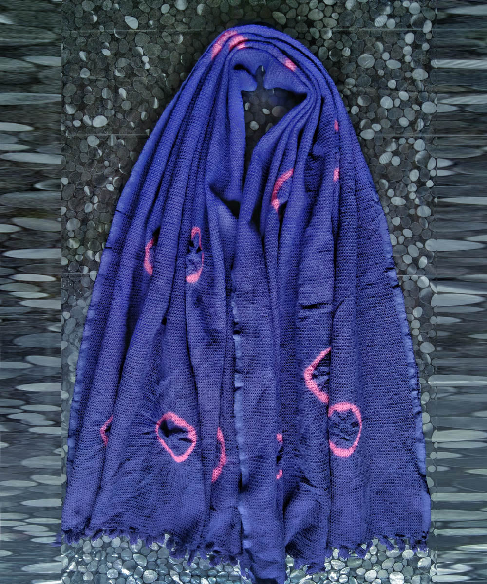Purple multicolor tie dyed cotton towel