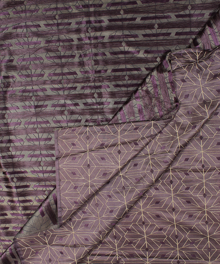 Maroon tanchoi silk banarasi fabric