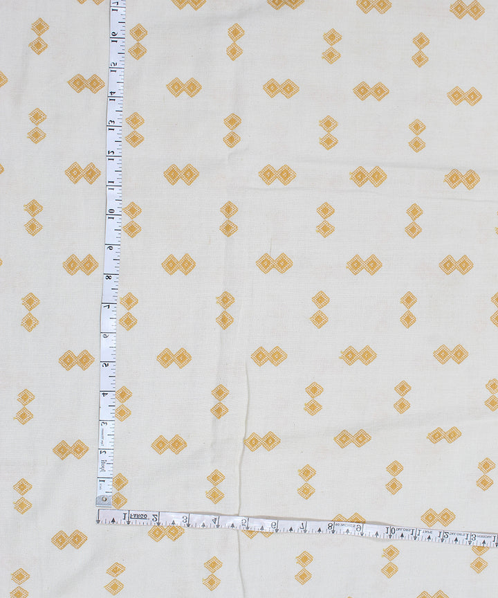 White extra weft wool bhuj fabric