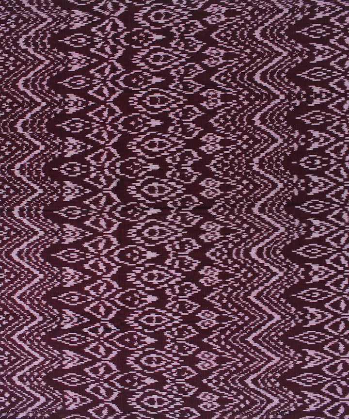 Maroon warp ikat cotton pochampally ikat fabric