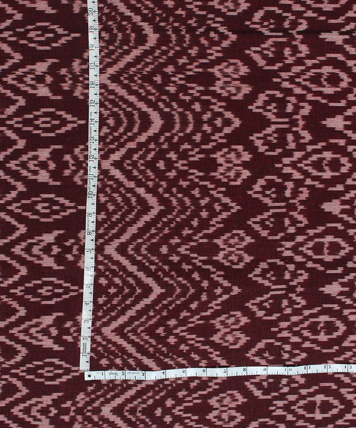 Maroon warp ikat cotton pochampally ikat fabric