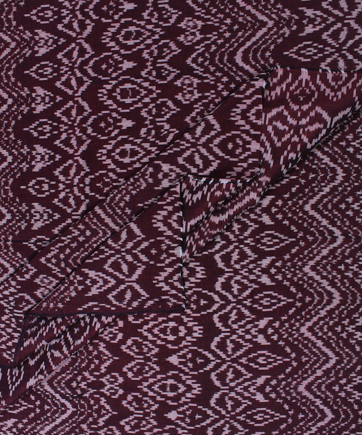 Maroon warp ikat cotton pochampally ikat fabric