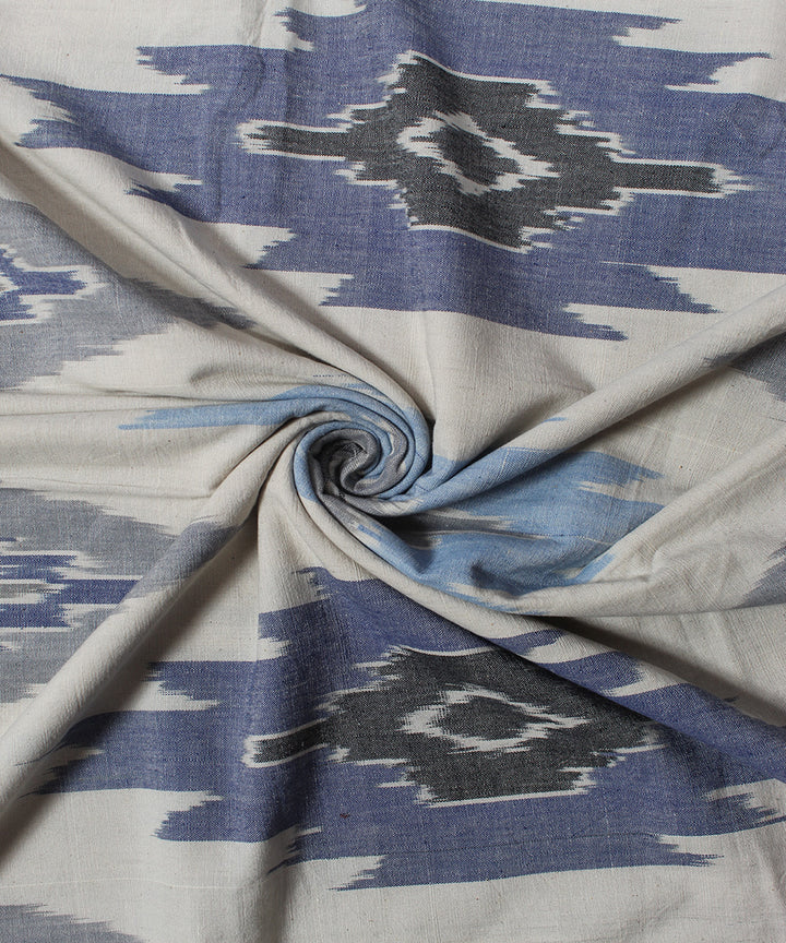 White weft ikat cotton pochampally ikat fabric