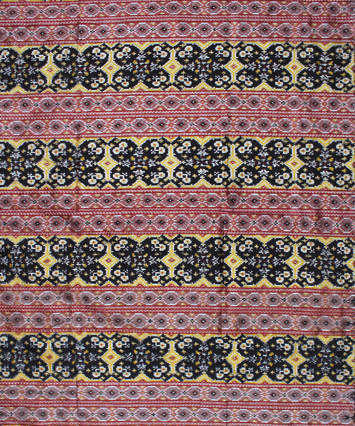 Multicolor double ikat silk pochampally ikat fabric