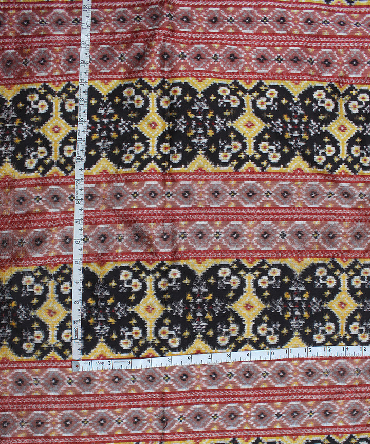 Multicolor double ikat silk pochampally ikat fabric