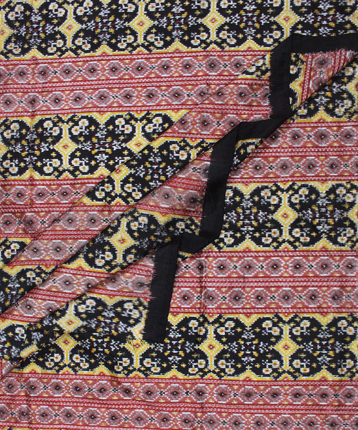 Multicolor double ikat silk pochampally ikat fabric