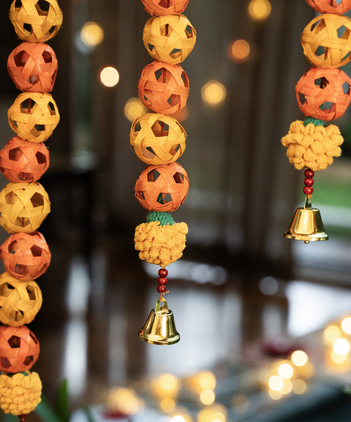 Bagh handcrafted bamboo door wall hanging - set of 2