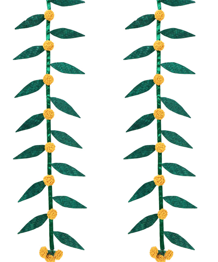 Shubh handcrafted bamboo door wall hanging – set of 2