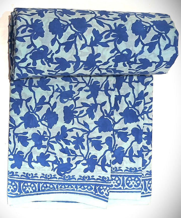 2.5 mtr navy blue white hand block printed cotton kurta material