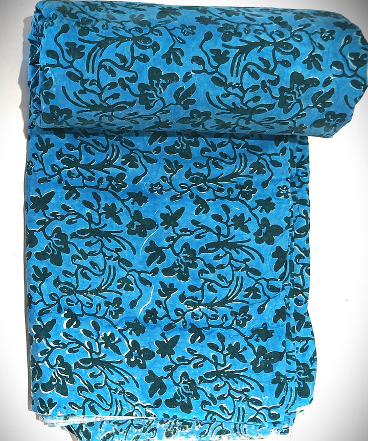 2.5 mtr navy blue grey hand block printed cotton kurta material