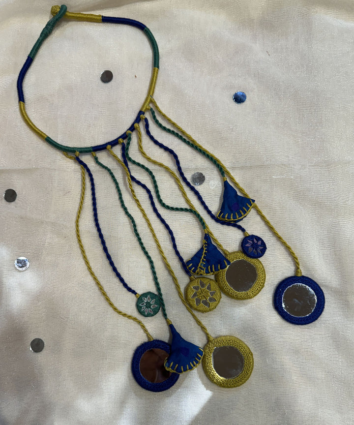 Yellow handmade banjara cotton necklace