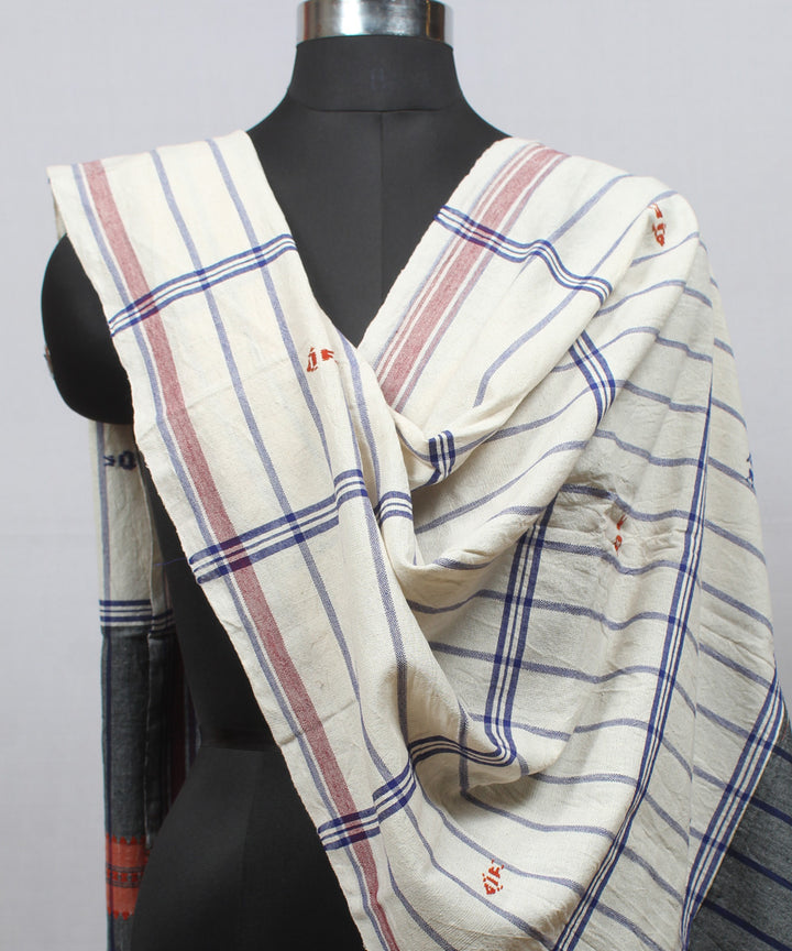 Offwhite handwoven kotpad cotton dupatta