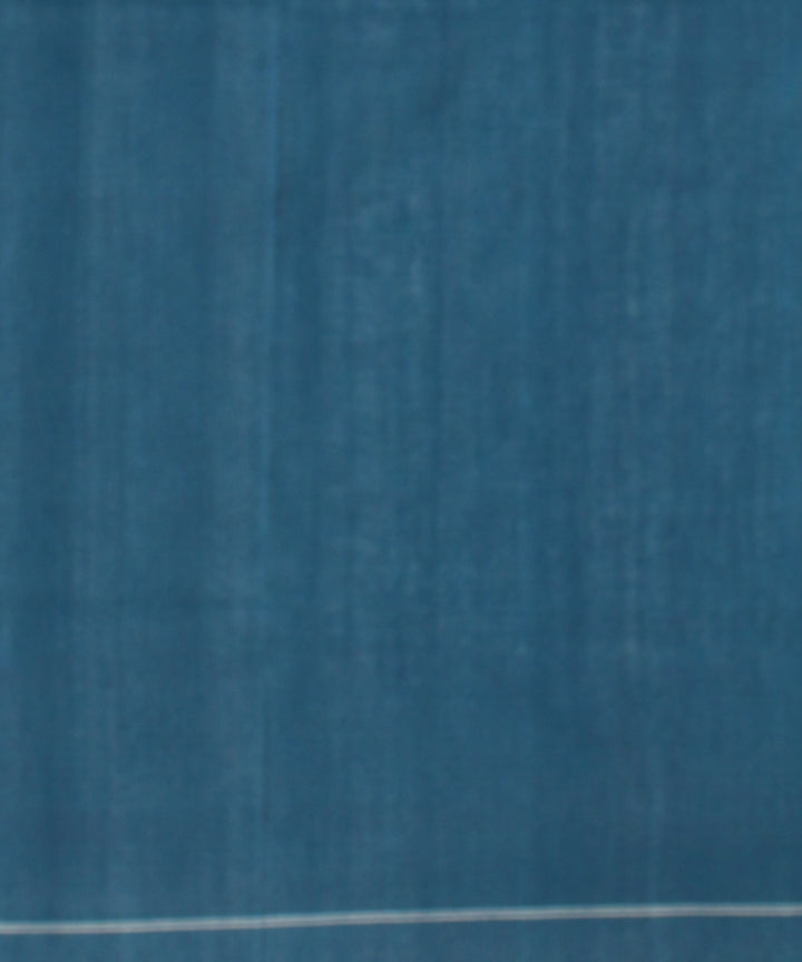 White blue teliarumal cotton handwoven pochampally ikat saree