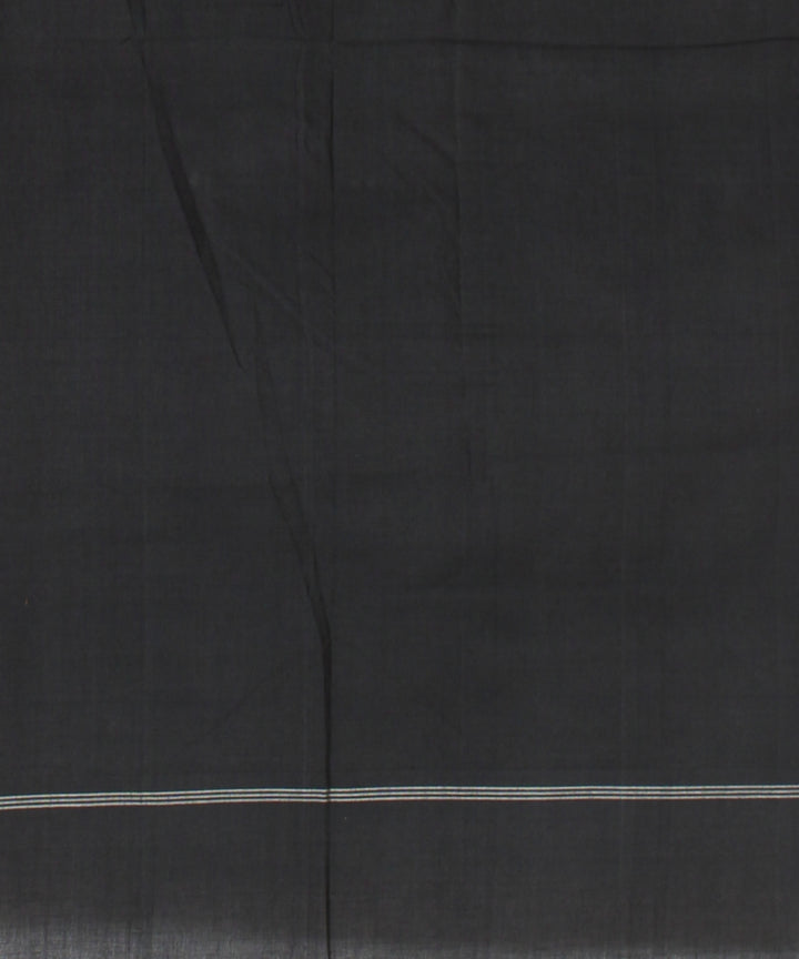 Red black teliarumal handwoven cotton pochampally ikat saree