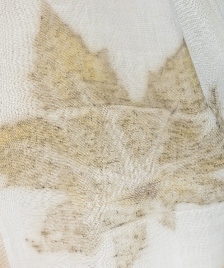 Ivory bio print hand dyed with harde cottonsaree