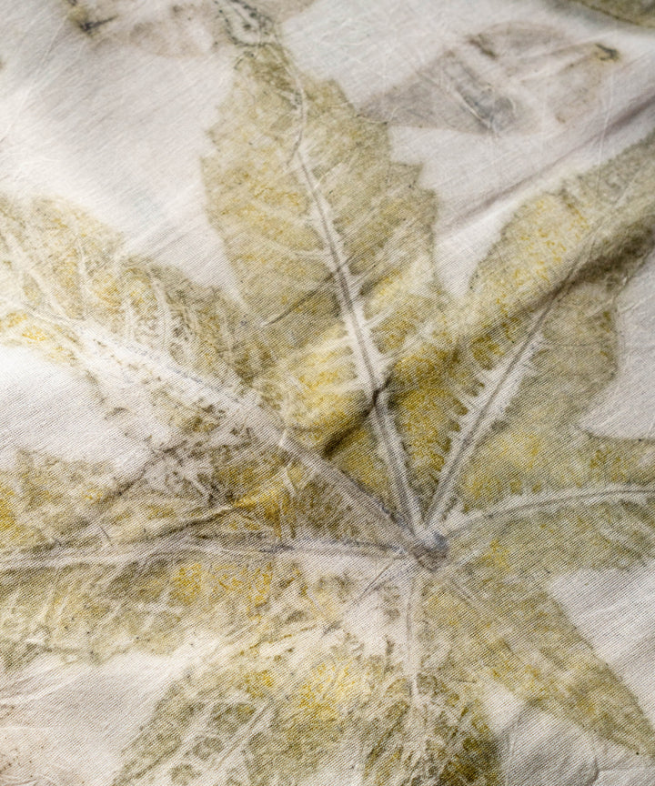 Soft milky pink hand dyed harde manjeestha roots cotton print saree