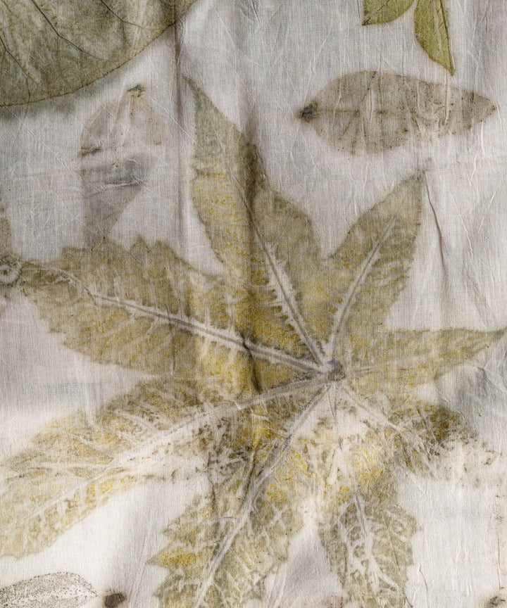 Soft milky pink cotton hand dyed manjeestha roots bio print saree