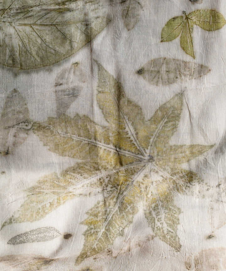 Soft milky pink cotton hand dyed manjeestha roots bio print saree