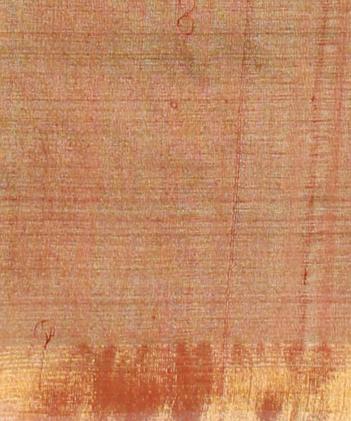 Brown silver tussar silk handwoven chhattisgarh saree