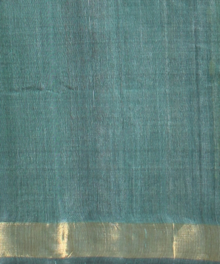 Dark green handwoven tussar silk chhattisgarh saree