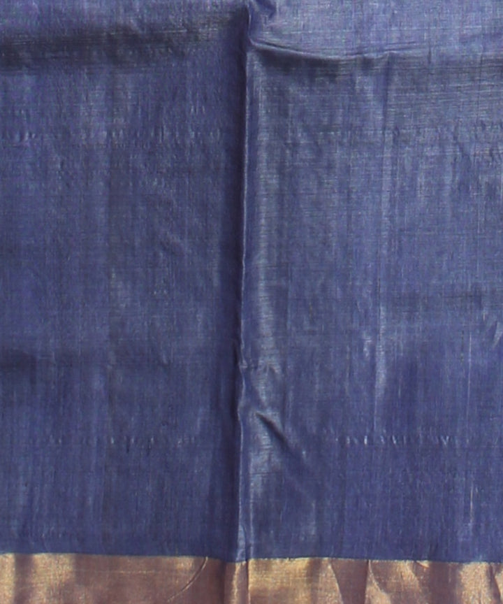Navy blue tussar silk handloom chhattisgarh saree