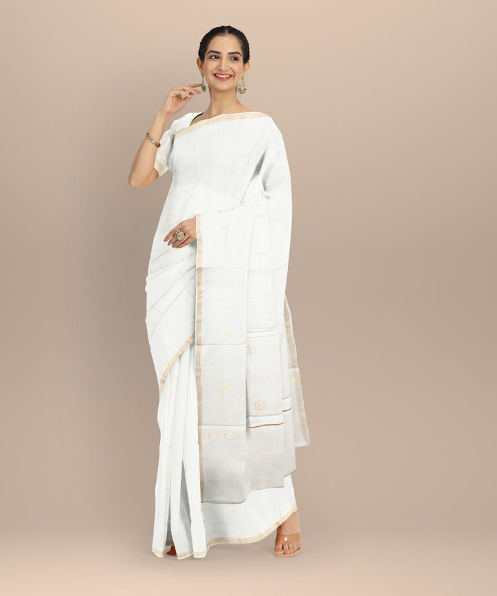 Beige tussar silk handloom chhattisgarh saree