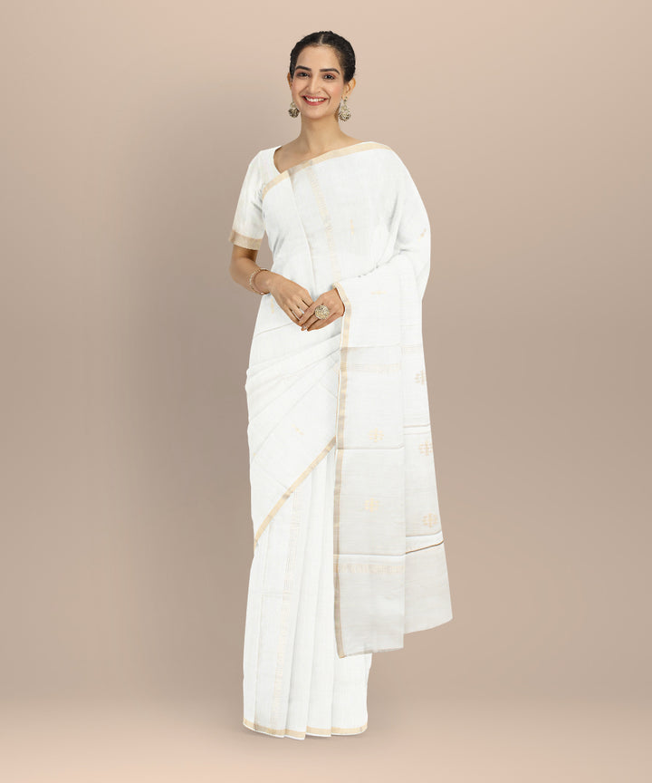 Beige tussar silk handloom chhattisgarh saree