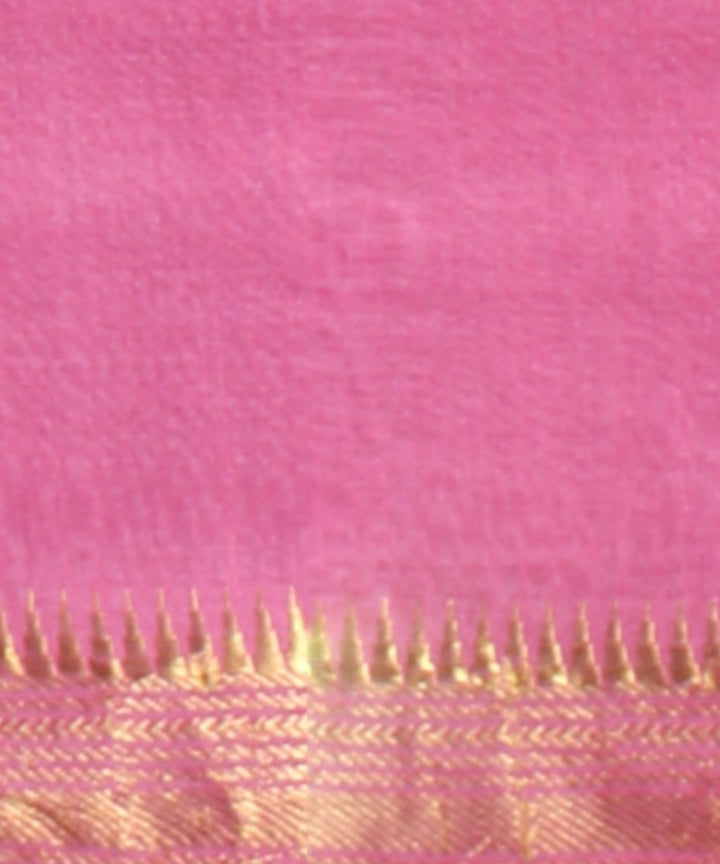 Pink tussar silk chhattisgarh handloom saree