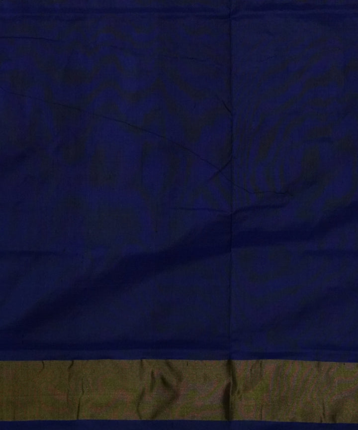 Indigo white handloom pochampally ikat silk saree