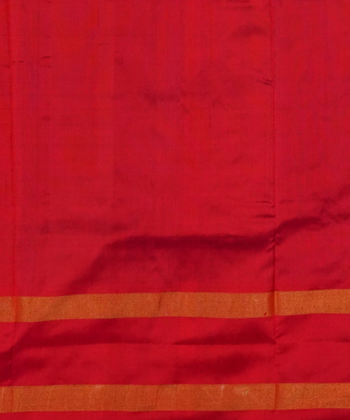 Pink mustard handloom pochampally ikat silk saree