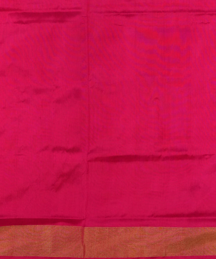 Pink white handloom pochampally ikat silk saree