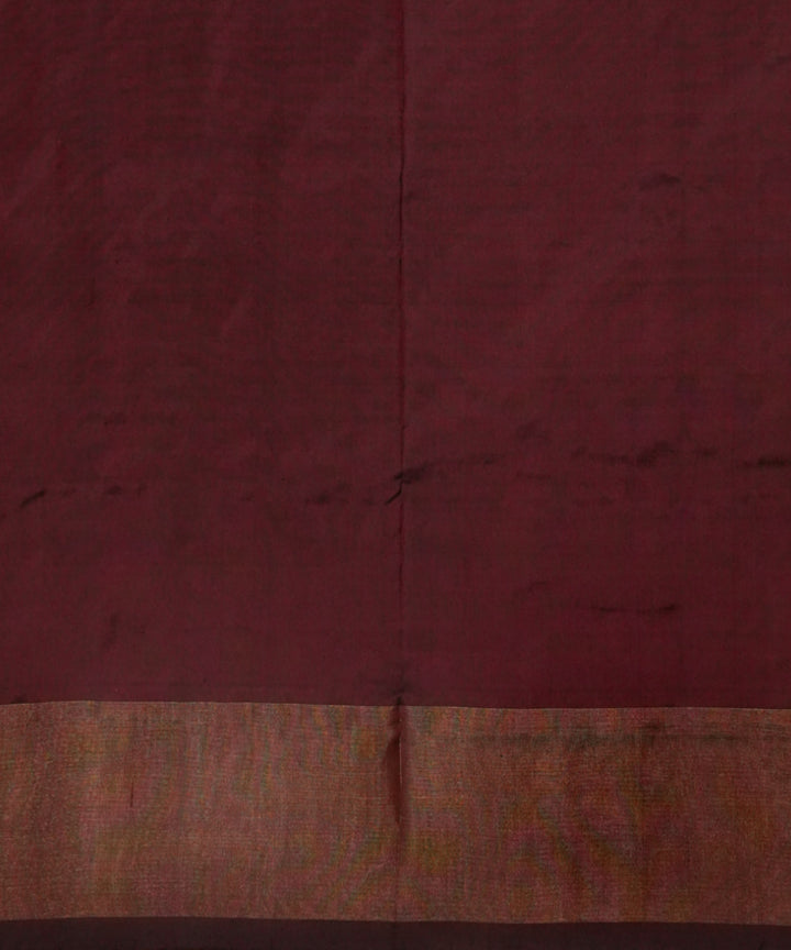 Brown green handloom pochampally ikat silk saree