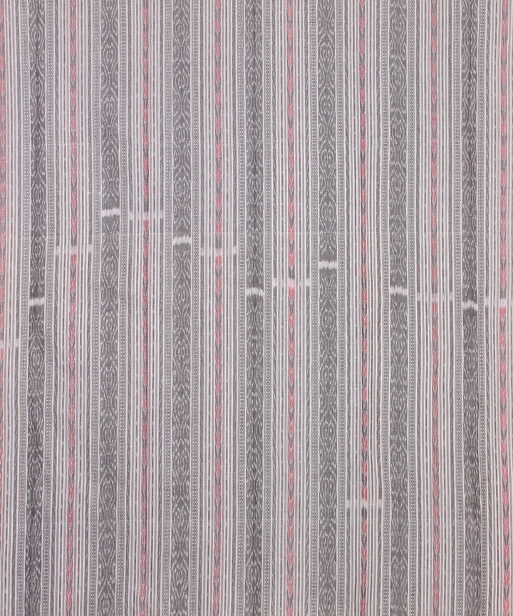 Offwhite black handwoven cotton sambalpuri dress material