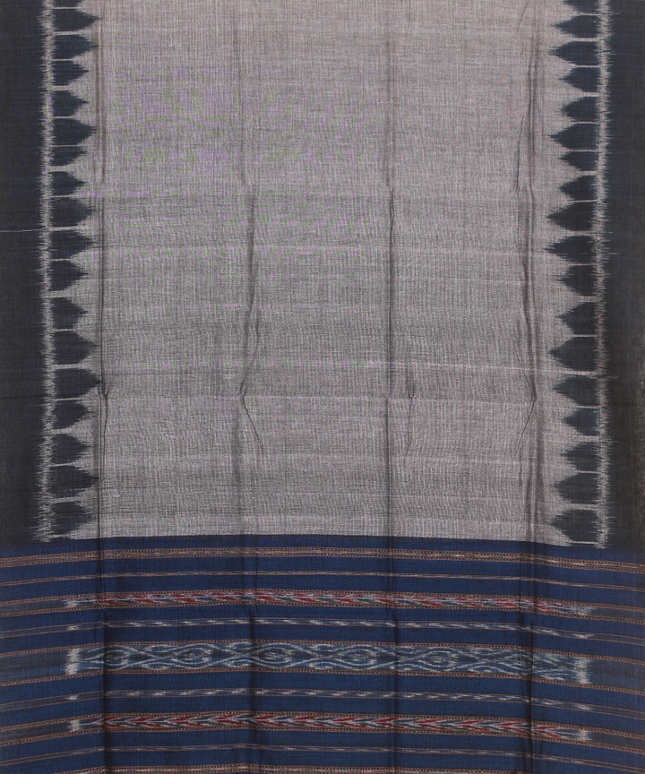 Navy blue grey handwoven sambalpuri cotton dress material